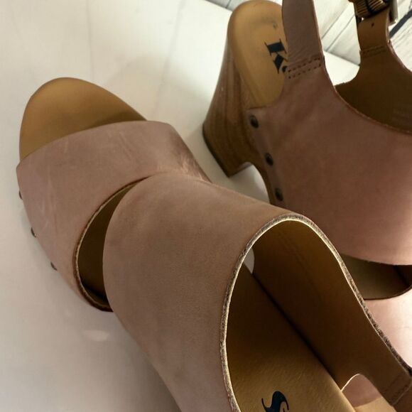 Kork-Ease Block Heel Leather Upper Heels for Bone color Size 9 - Picture 7 of 14